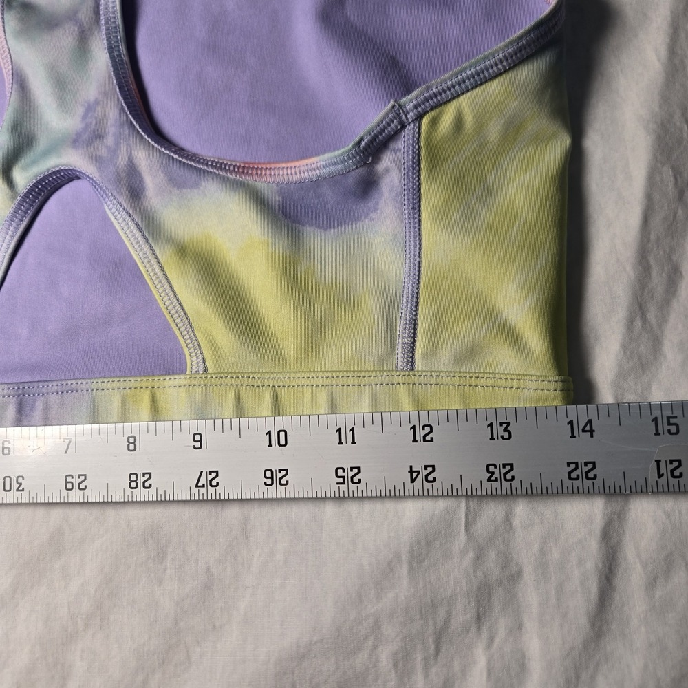 Nike Pro Sports Bra Large Printed Racer Back Tie Dye Sports Bra Bright Multicol - Picture 6 of 7